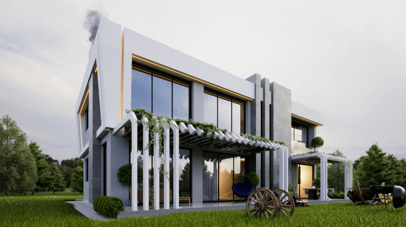 Pars Panora modern villa dış cephe
